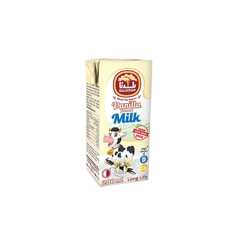 Baladna Long Life Milk Vanilla 200ml x24's